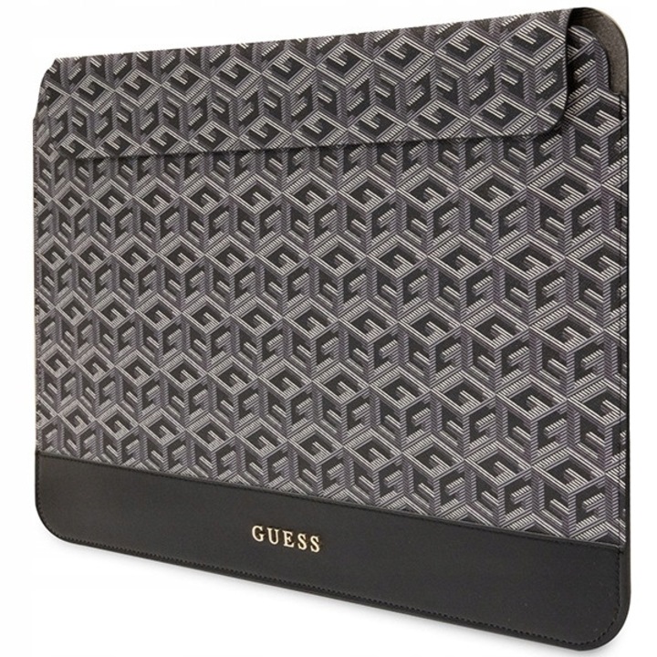 Guess GCube Stripes 16" laptop tok, ökológiai, fekete, 39,5x27,5x2,5cm