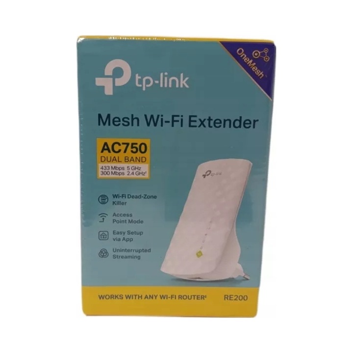 TP-Link RE200 Wi-Fi erősítő, 2.4GHz/5GHz, 300MB/s, 433MB/s, 3 külső antennával