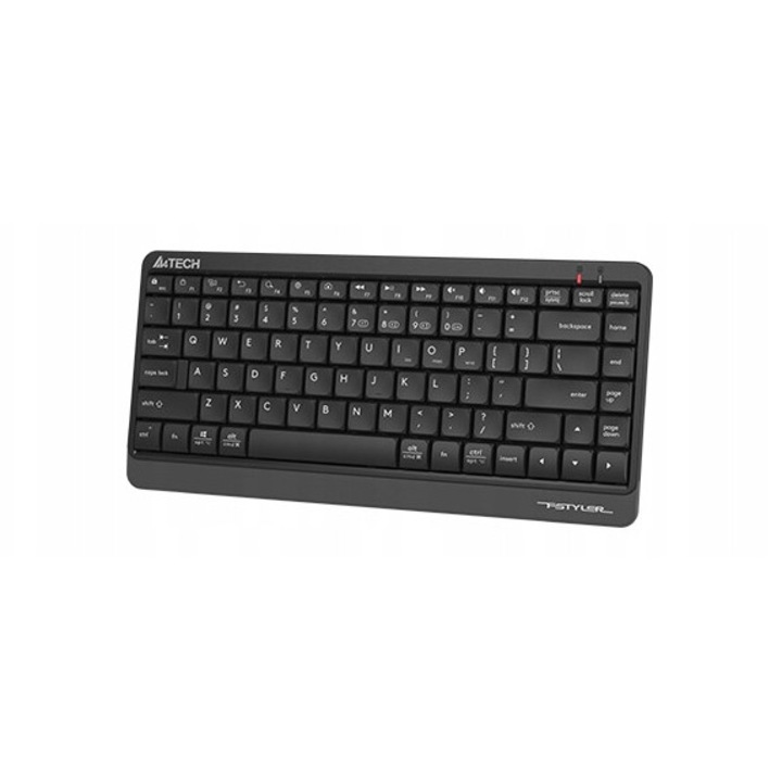 A4Tech FSTYLER FBK11 mini vezeték nélküli billentyűzet, Bluetooth + 2,4GHz, 12 multimédia gomb, szürke