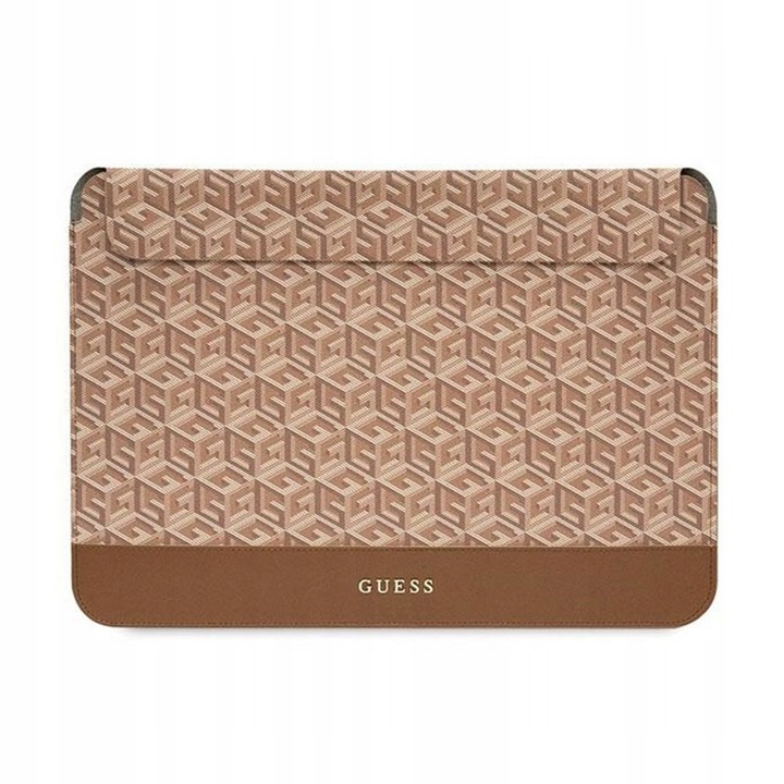 Guess GCube Stripes laptop tok, 14", ökológiai, barna, 35,2x24,5x2,5cm