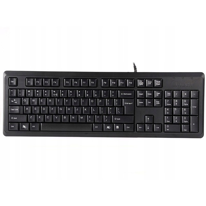 Tastatura A4Tech KR-92 USB, design elegant, ultra-plat, neagra