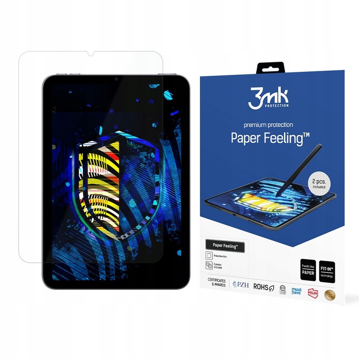 Folie protectie tableta 3mk Paper Feeling, комплект от 2 броя, намаляване на отпечатъци, 0,18 мм, съвместима с iPad Mini 2021 8.3"