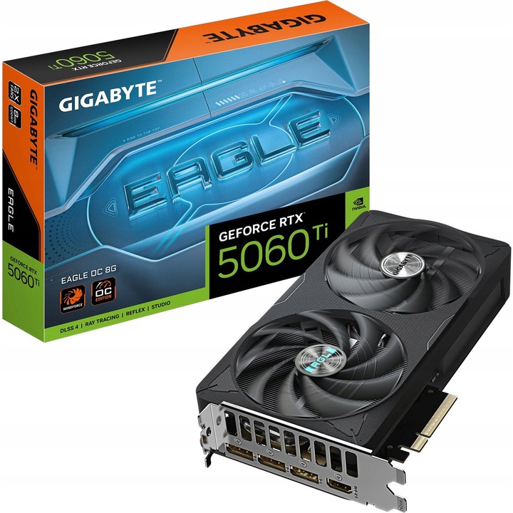 Placa video Gigabyte GeForce RTX 5060 Ti Eagle OC 8GB GDDR7 215mm negru