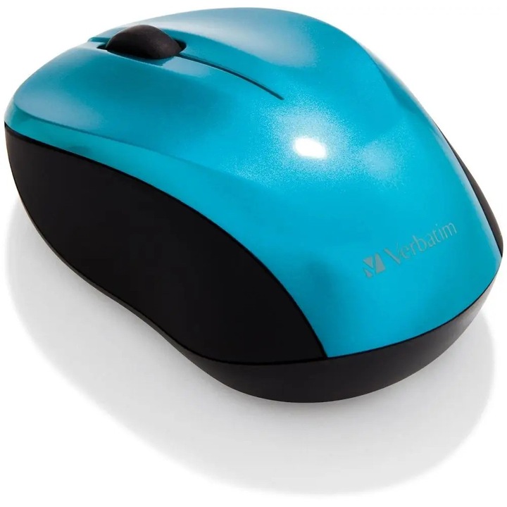 Mouse wireless Verbatim Go Nano, 1600 DPI, albastru
