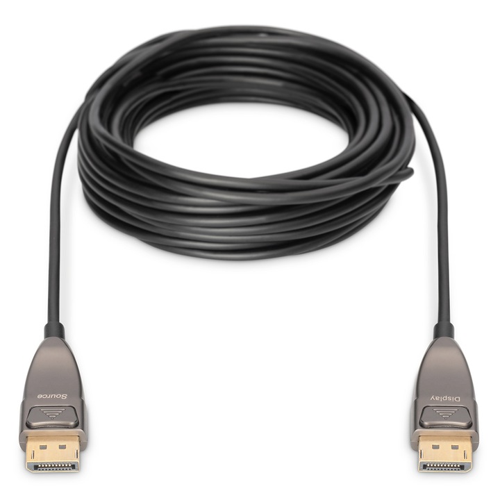 DisplayPort AOC kábel 8K 60Hz, 15m, fekete, videóhoz