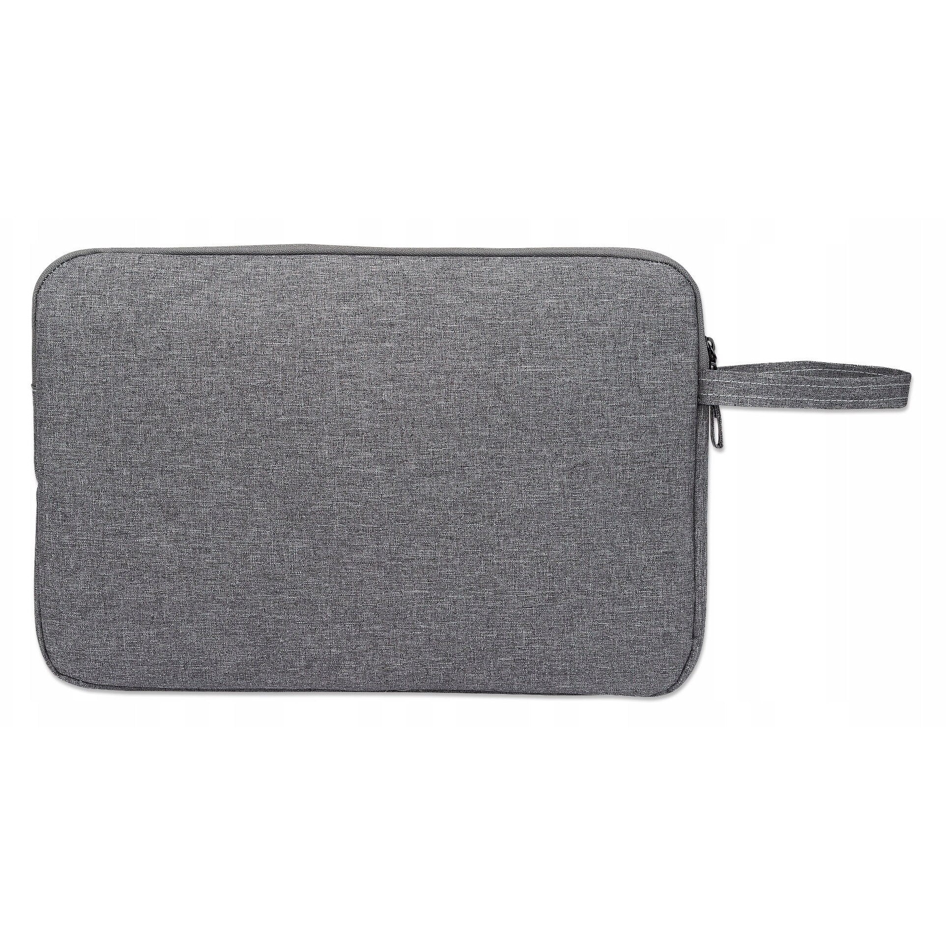 Manhattan, Husa pentru laptop din poliester cu invelis impermeabil, captusita cu polar, buzunar frontal cu fermoar, Seattle 439916, Gri, 14.5"