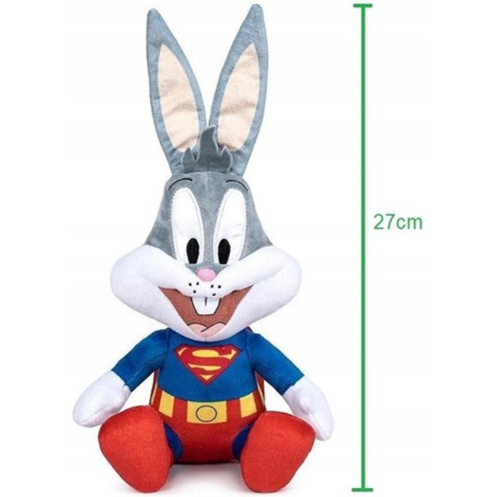 Плюшена играчка, Looney Tunes, Заек Бъгс Супермен, 27 см