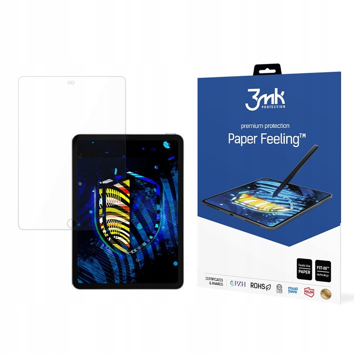 Folie protectie tableta 3mk Paper Feeling, set 2 bucati, pentru iPad Air, 0,18mm, rezistenta la zgarieturi, transparent