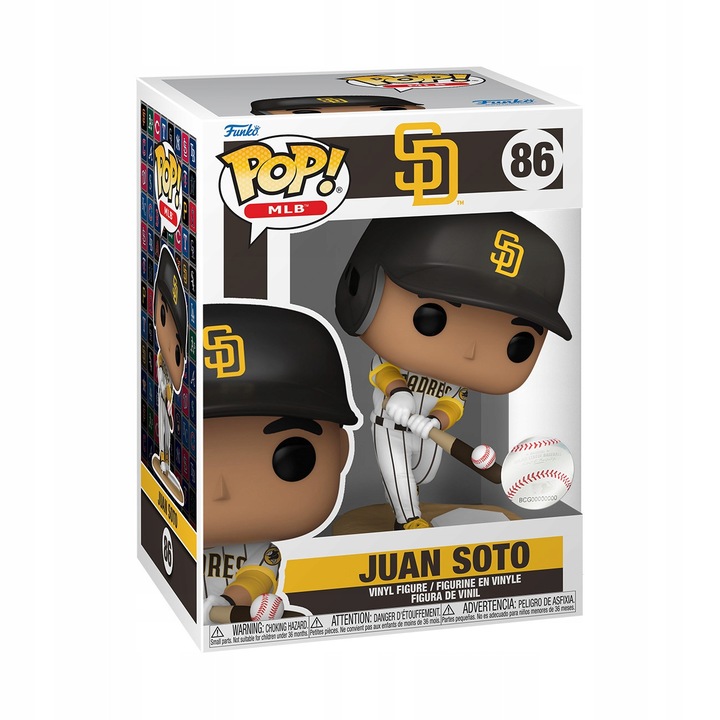 Фигурка Funko POP! Juan Soto 86, отбор MLB Nationals, прецизни детайли, уникален дизайн, многоцветен