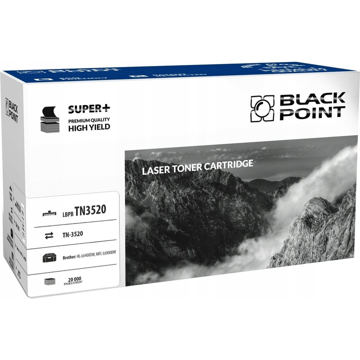 Toner lézer Black Point LBPBTN3520, 20000 oldal, kompatibilis Brother nyomtatóval