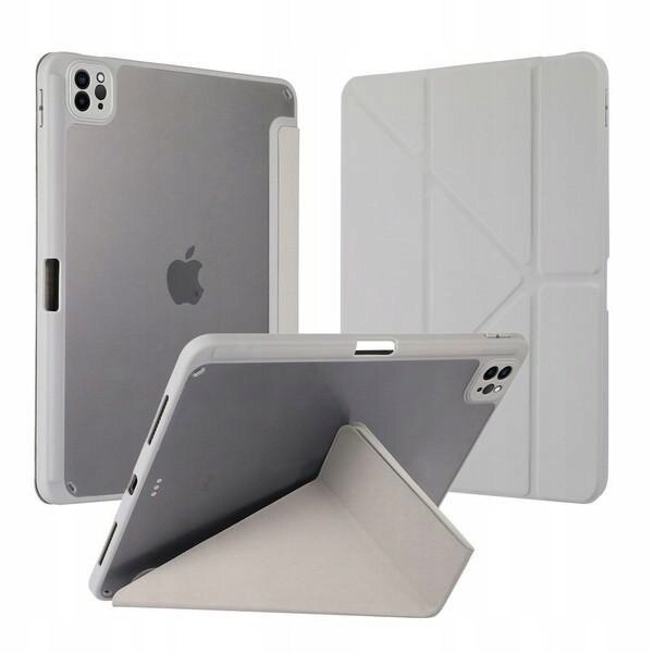 Etui pentru iPad Beline Smart Stand V8HN6TKHYIJA9, din TPU/akril, cu functie stand, alb, compatibil cu Apple iPad Pro 11 (5. gen, 2024, M4)