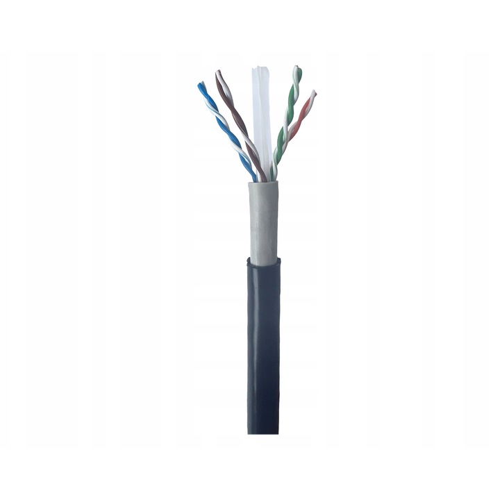 Cablu retea exterior Gembird Cat6 UTP negru 305m