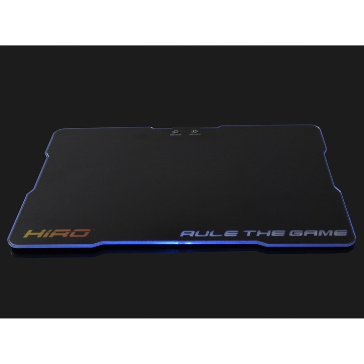 HIRO Apollo Speed gamer egérpad, RGB, 250x350mm, gumi, polimer