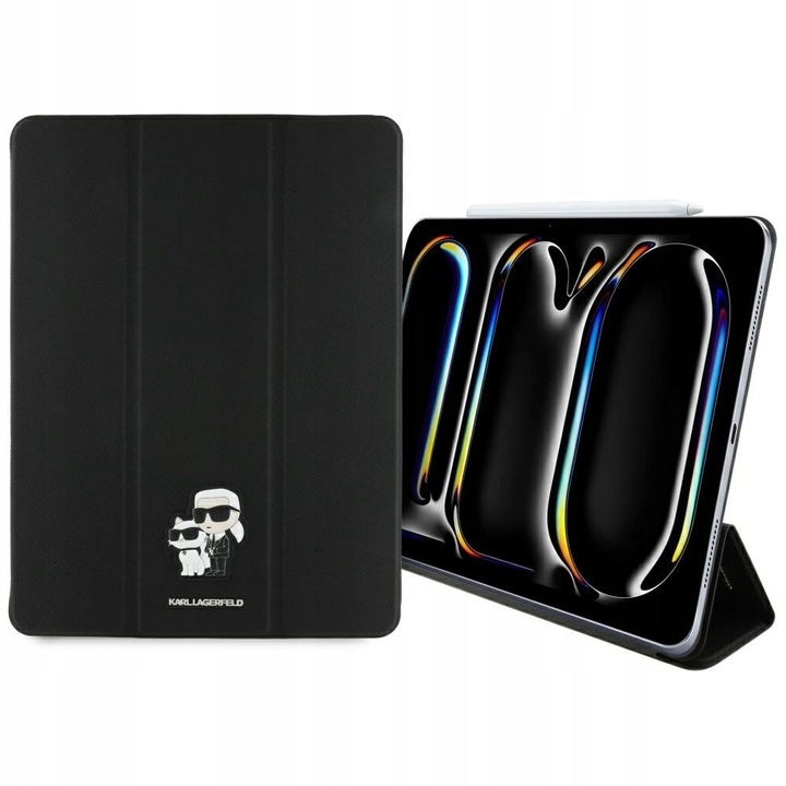 Калъф за таблет Karl Lagerfeld Book Cover Saffiano Magnetic, iPad Pro 13", черен