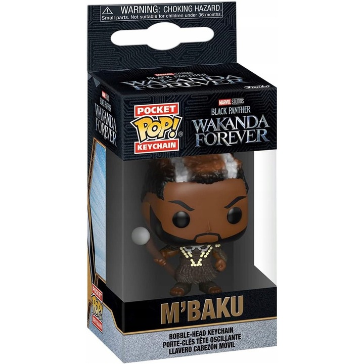 Breloc cu figurina Funko POCKET POP KEYCHAIN Marvel Black Panther M'Baku, 5cm, 1 figurina