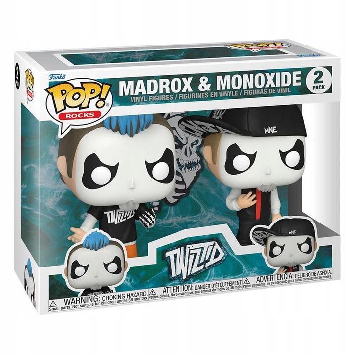Figurine Funko POP! Rocks Twiztid Madrox si Monoxide, set 2 bucati, multicolor, 9,5cm