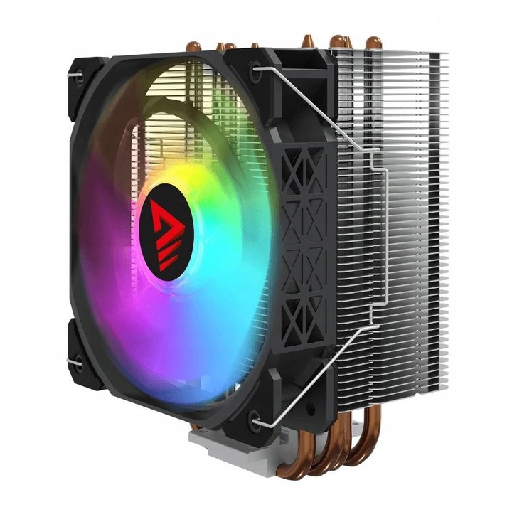 Охладител за процесор CPU Vortex X2 ARGB, 120мм, 4 топлинни тръби, 180W, 122x76.5x157мм