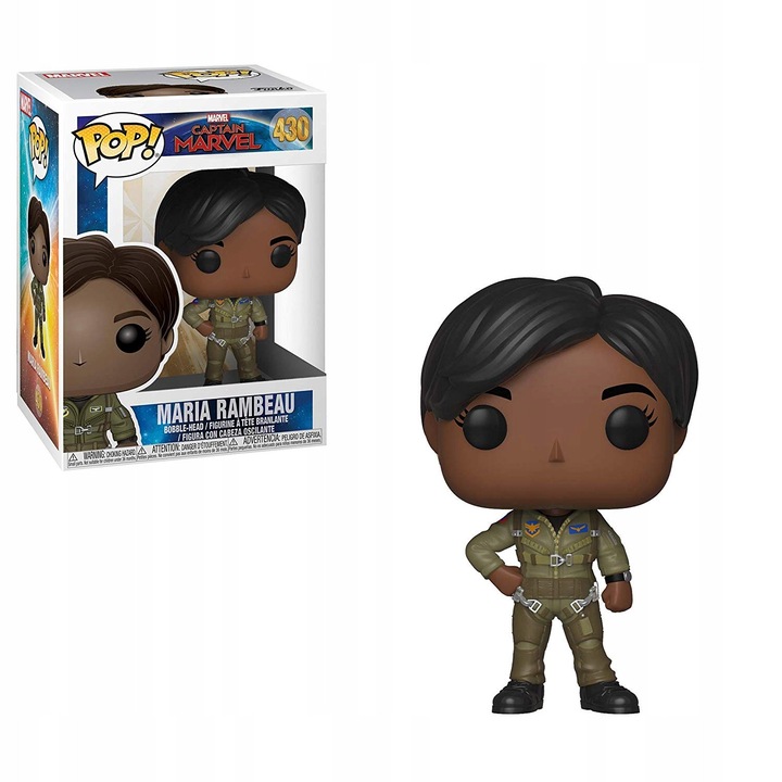 Колекционерска фигурка Funko Pop Captain Marvel Maria Rambeau, винил, с опаковка за представяне