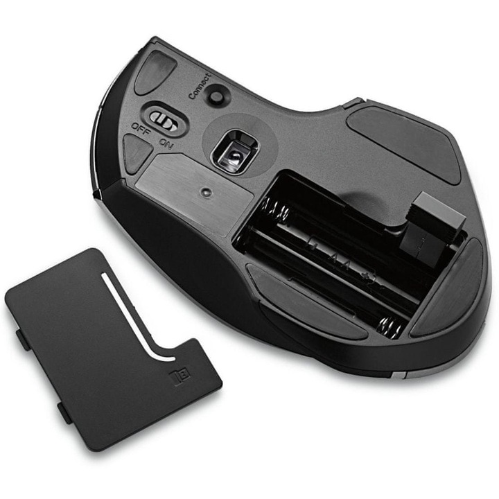 Mouse wireless Verbatim Deluxe, 1600 DPI, gri-negru, 8 butoane, 8.2x12.6x4.4cm