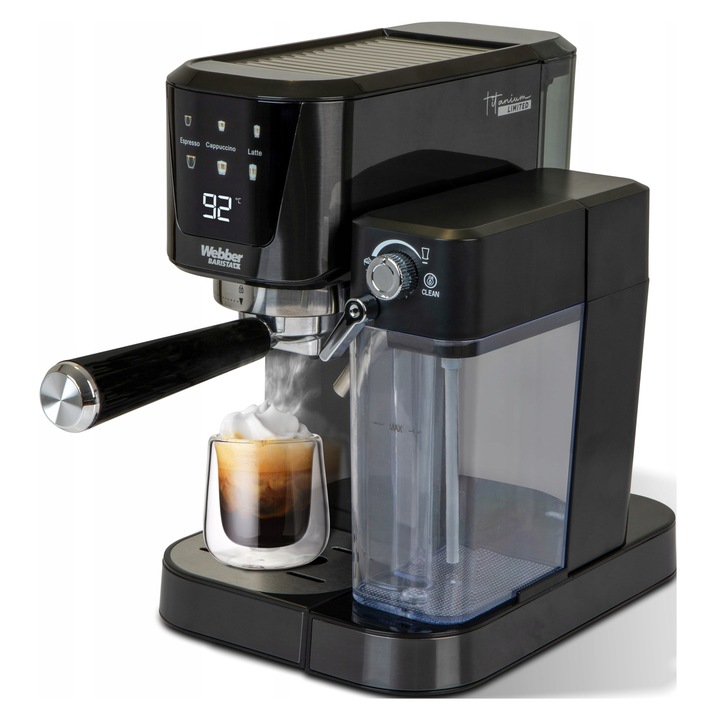 Espressor de cafea Webber Barista L7, 20 bar, 1350 W, set complet