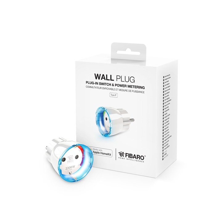 Награда FIBARO, тип F, бял, с индикатор за консумация на енергия, макс. 2300W