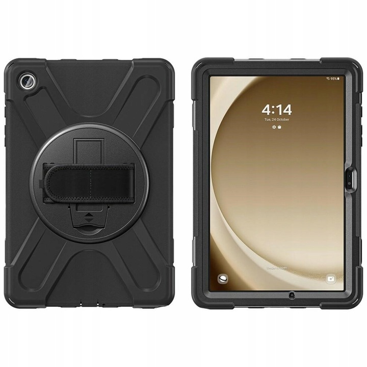 Калъф за таблет 4smarts, модел Rugged Case Grip, 2 режима на използване, 27,9 см, черен