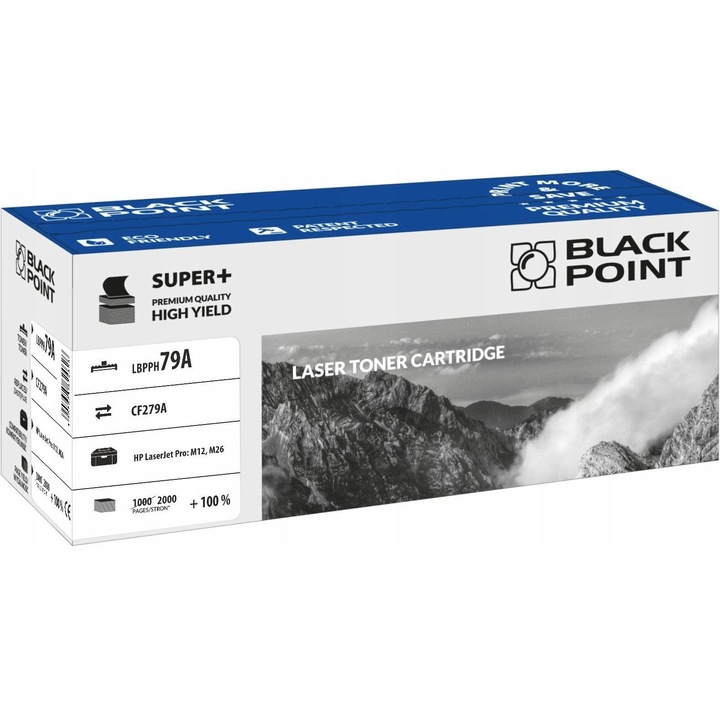 Toner Black Point CF279A, 2000 oldal, fekete, chippel
