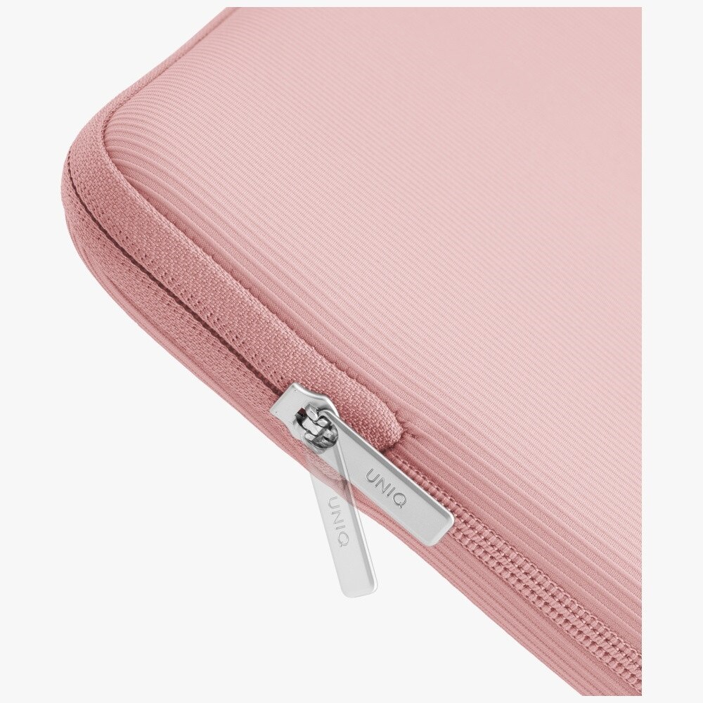 Torba laptop UNIQ Cyprus Ridge Edition, neopren roz, 14", rezistenta la apa, dimensiuni 31.9x22.8x1.75cm