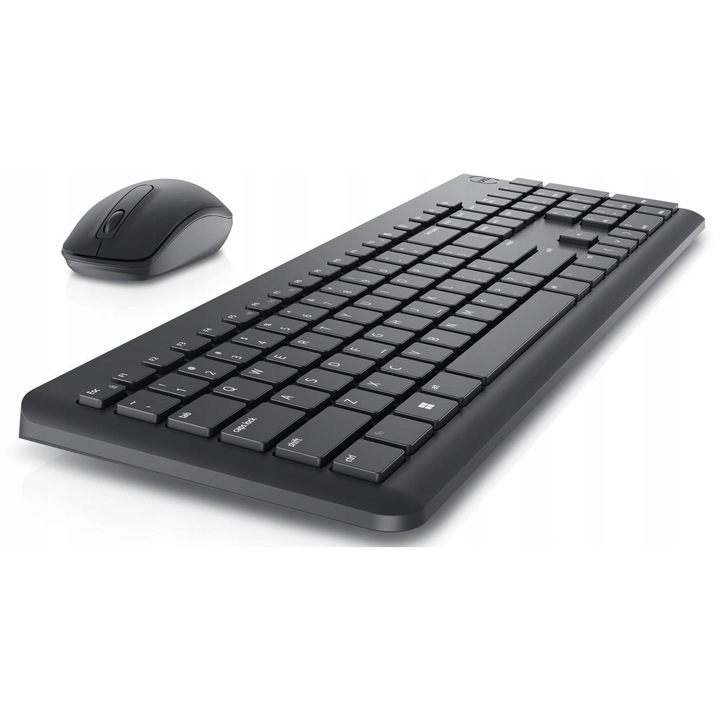 Set wireless tastatura si mouse Dell KM3322W, negru, 449x123x25mm, 1000 DPI