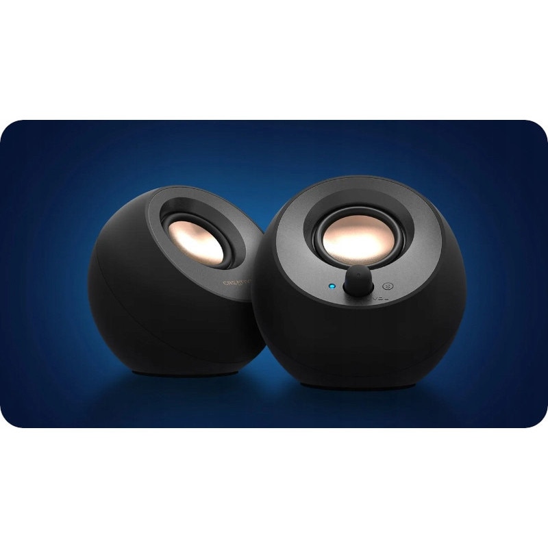 Set boxe Creative Pebble V3 2.0, 16 W, USB-C, Bluetooth 5.0, negru ...