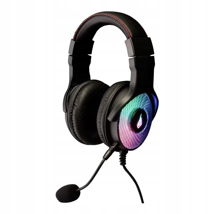 Casti gaming SureFire Harrier 360 surround sound, microfon USB, carbon, 50mm