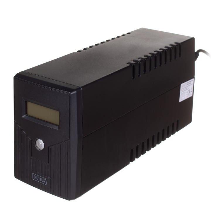 UPS Line-Interactive Digitus 600VA/360W, 1x12V/7Ah, fekete, 142x101x298mm