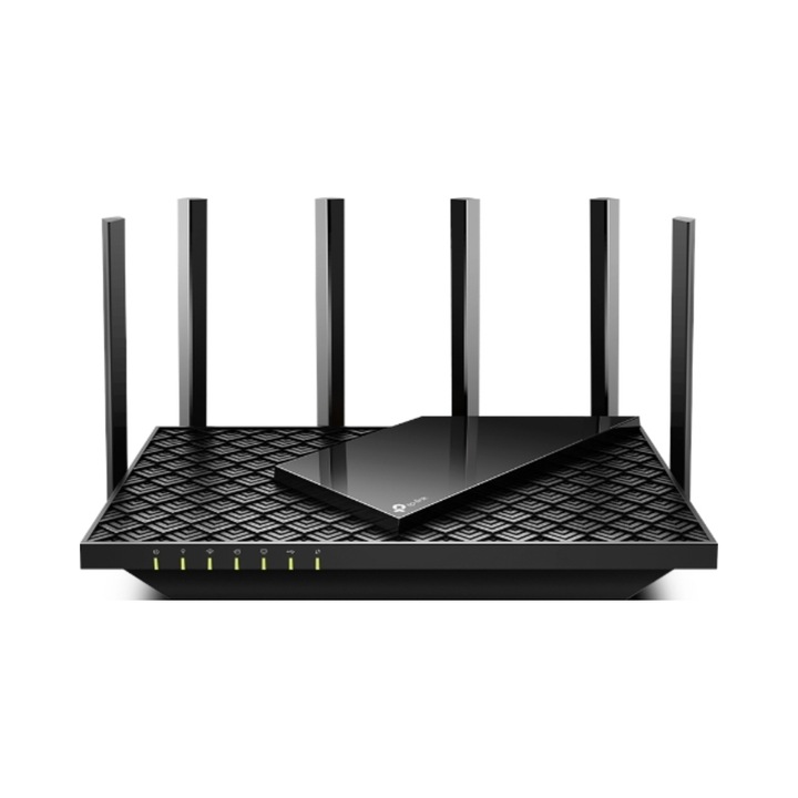 Router Wi-Fi 6 TP-Link Archer AX72, 5400 Mb/s, 6 antene, negru, 272.5x147.2x49.2mm