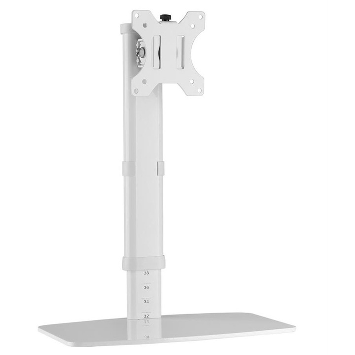 Настолна стойка за телевизор Techly, 17"-27", 6кг, бяла, 540x320x6мм