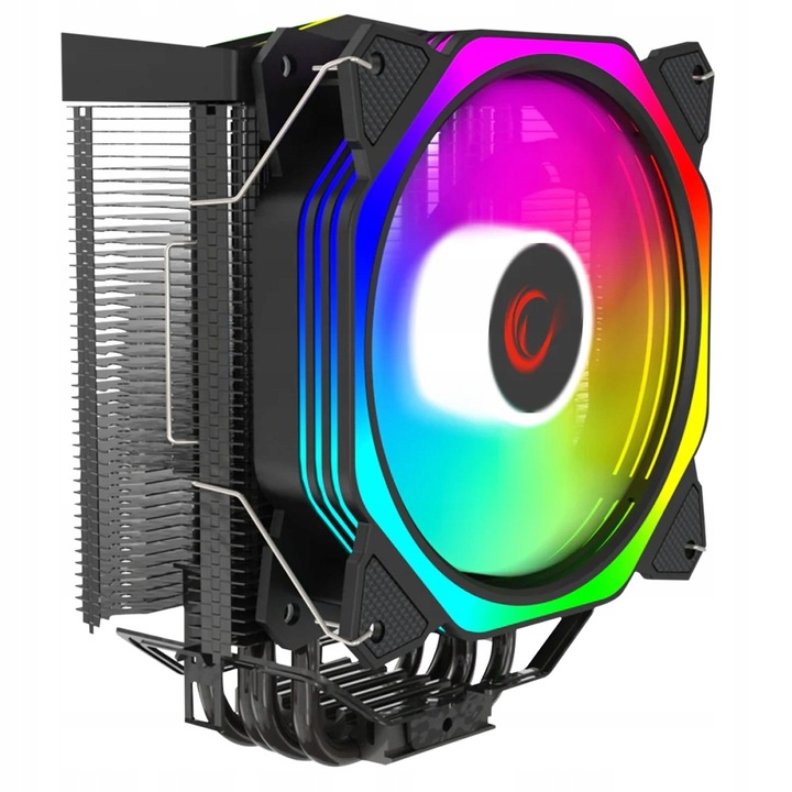 Охладител за процесор / охлаждане на CPU Rampage Octagon C50 с ARGB, 1800 об/мин, 57 CFM, съвместим с LGA1700/AM5, черен, 1 бр
