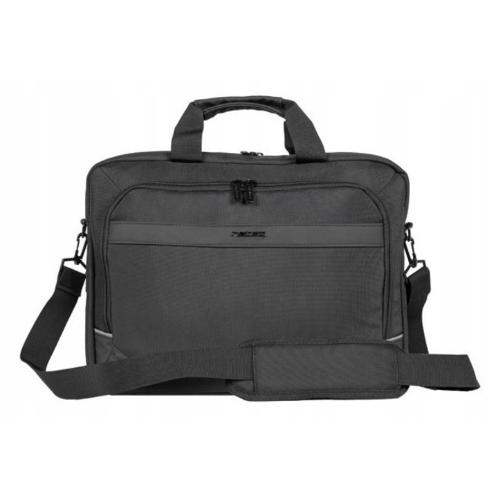 Natec Kudu 15,6" laptop táska, fekete, laptop és tablet rekeszekkel, trolley rendszerrel