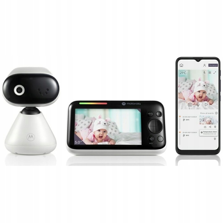 Видео бебефон Motorola PIP1500, камера + 5" монитор, бял