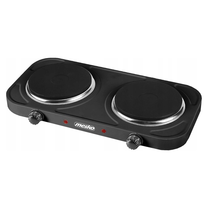 Plita electrica Mesko MS 6509, doua placi, negru, 46x24cm