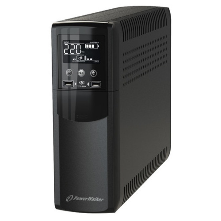 UPS PowerWalker VI CSW 800VA line-interactive negru 9Ah 99x280x288mm