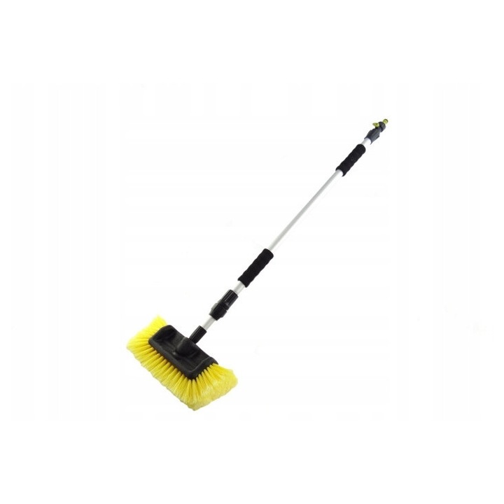 Четка за миене DBautomotive 4-странна телескопична 165 см, 30x12 см, дължина на косъма 6 см, цвят алуминий