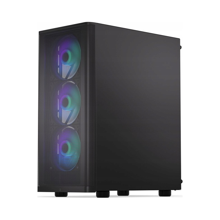 Геймърска кутия Ventum 200 ARGB, Endorfy, 3 вентилатора, черна, 440x216x373mm