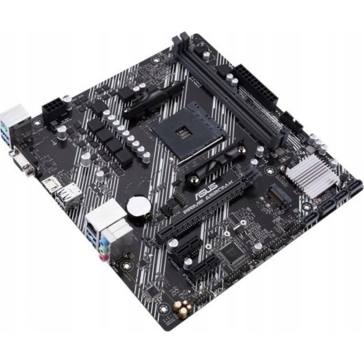 Дънна платка ASUS PRIME A520M-K, micro ATX, 2 DIMM слота, 64 GB, 226x221mm