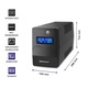 Qoltec Monolith 850VA 480W fekete UPS tápegység 100x286x144mm