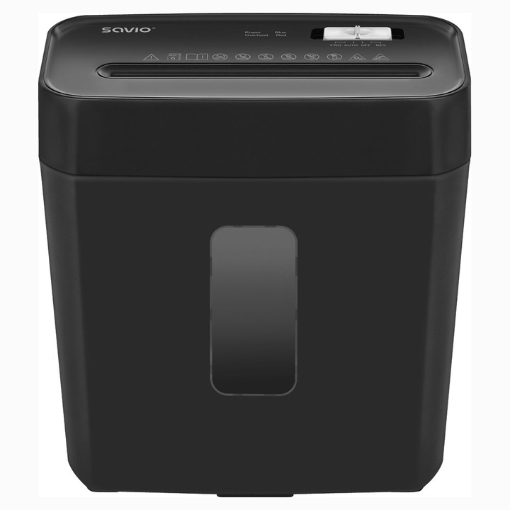 Унищожител за документи Savio ND-01, напречно рязане, капацитет 11 л, 230 W, 315x160x343мм
