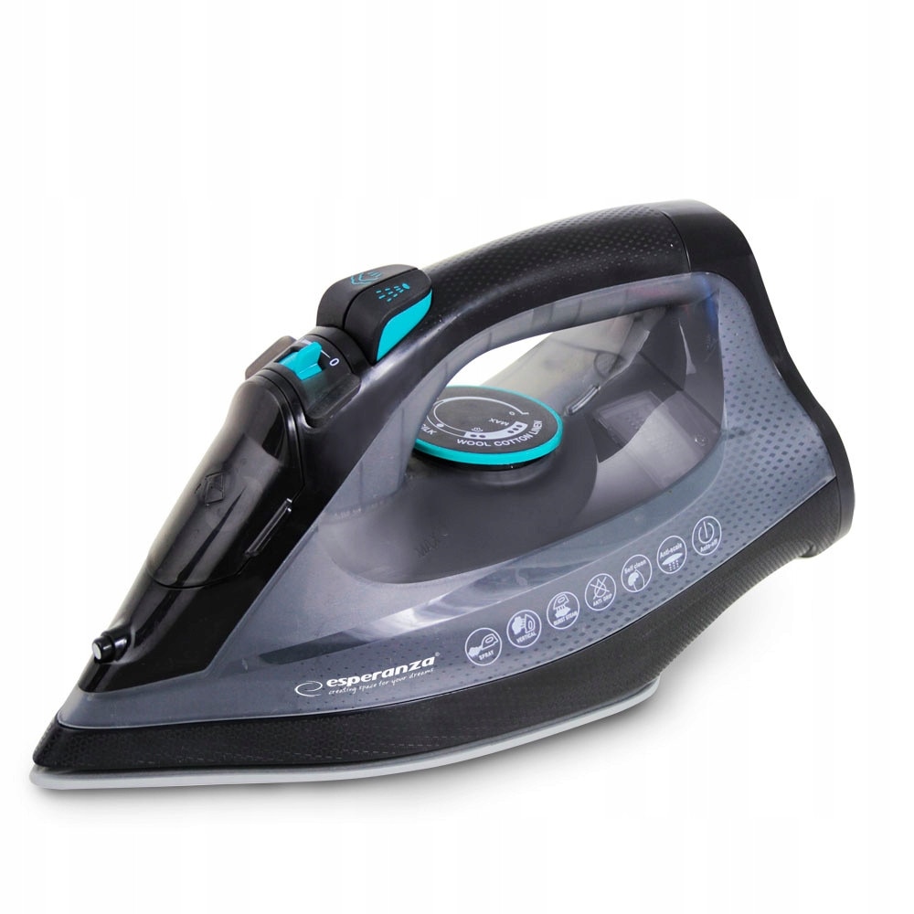Fier de calcat fara fir Esperanza Velvet Ceramic 2600W, ceramica, 300ml, 1.8m