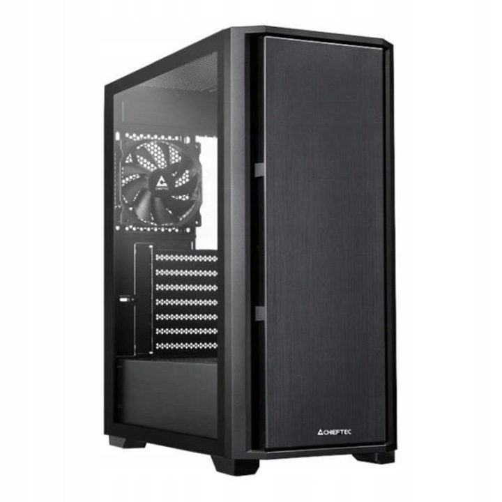 Midi Tower кутия, Chieftec AS-02B-TG-OP, 3 места 2,5'', 2 места 3,5'', черна, 485x215x390mm