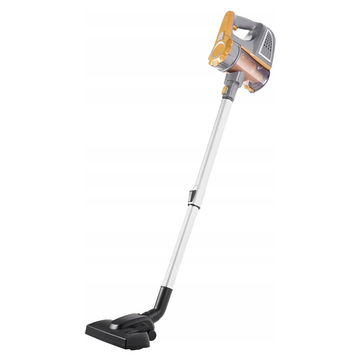 Вертикална прахосмукачка ADLER AD 7036, 800W, без торба, 1.5л, преносима, 7м кабел, комплект от 3 накрайника, оранжева и сива