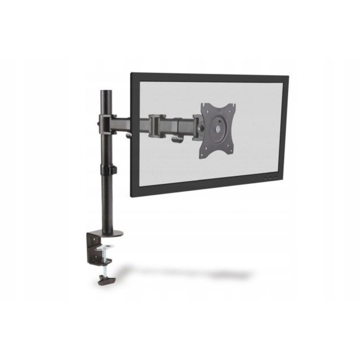 Asztali állvány monitorhoz, Digitus, max. 27", 360°-os forgatás, fekete, 480x110x170mm