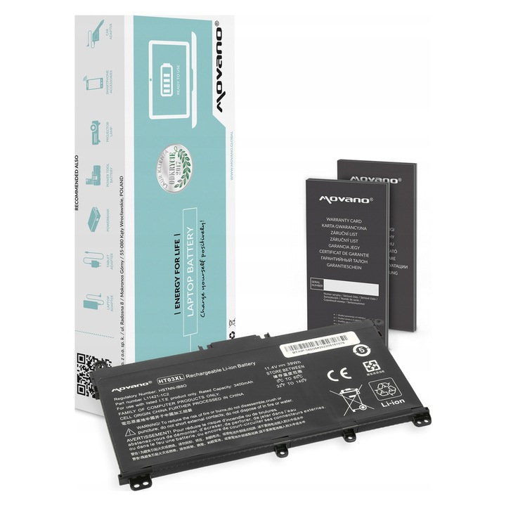 Baterie laptop Movano, 3400mAh, 11.4V, pentru HP 240 250 G7 G8