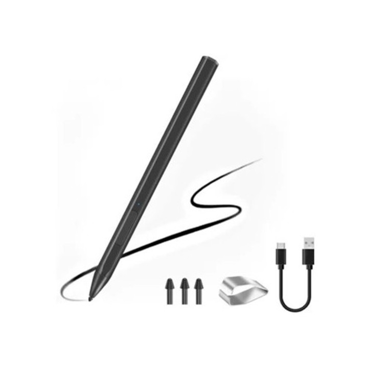 Stylus Microsoft Surface Pro7/6/5/4/prox/go-hoz, fekete
